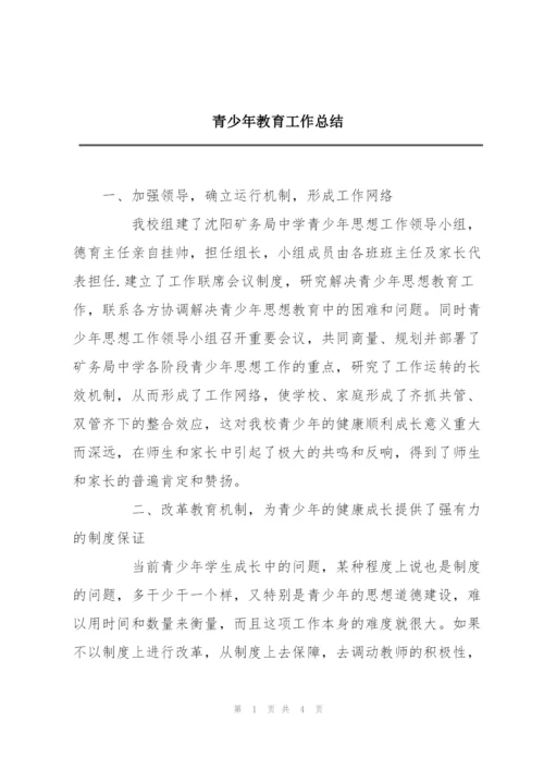 青少年教育工作总结.docx