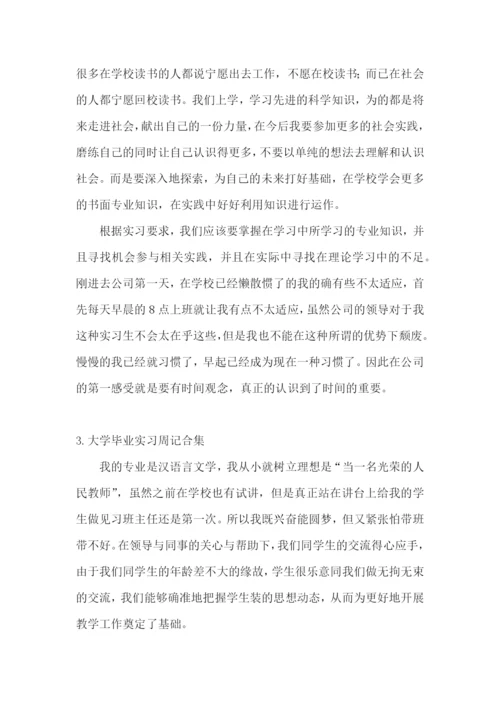 大学毕业实习周记合集【5篇】.docx