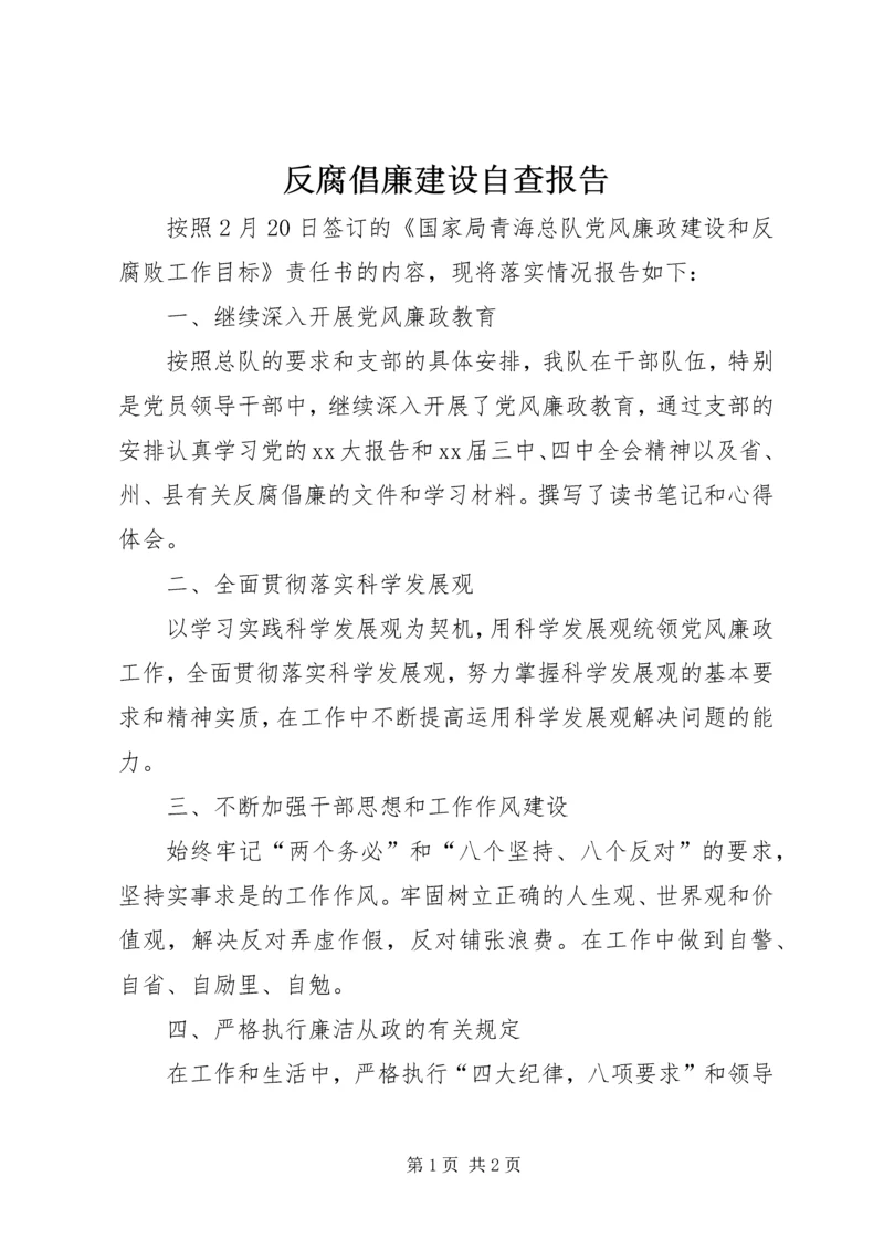 反腐倡廉建设自查报告.docx