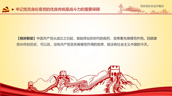 党员身份永远不能忘做合格党员学习教育PPT