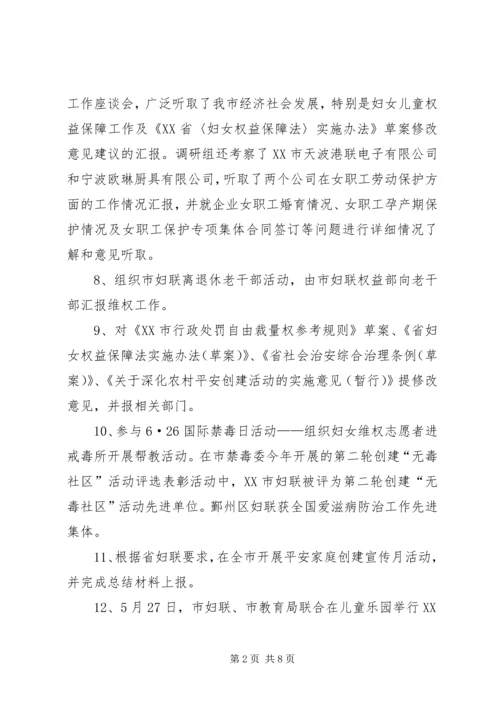 市妇联工作小结与计划.docx