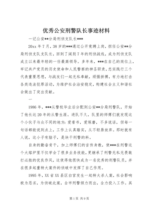优秀公安刑警队长事迹材料.docx