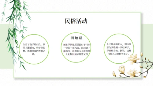 雨水中国风节气通用PPT模板