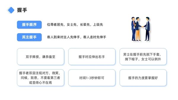 蓝色商务简约职场礼仪之销售礼仪培训PPT模板