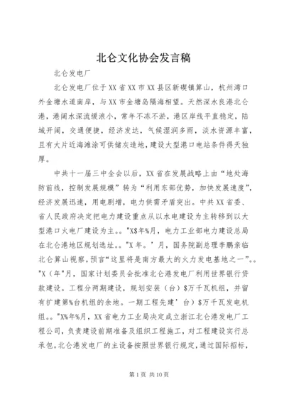 北仑文化协会发言稿 (4).docx