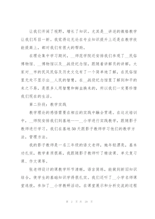 小学教师国培心得体会范本十篇.docx