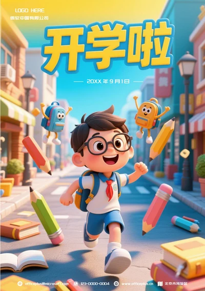 开学季促销宣传海报(学生)