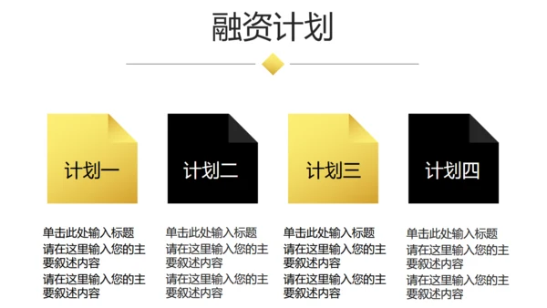 大气商业融资创业计划书商务通用PPT模板