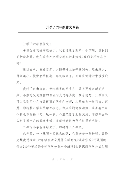 开学了六年级作文6篇.docx