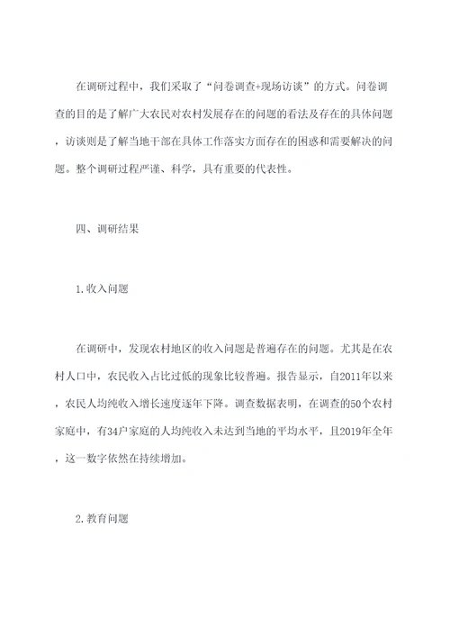 农村人大调研报告