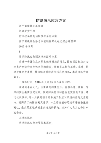 防洪防汛应急方案 (3).docx