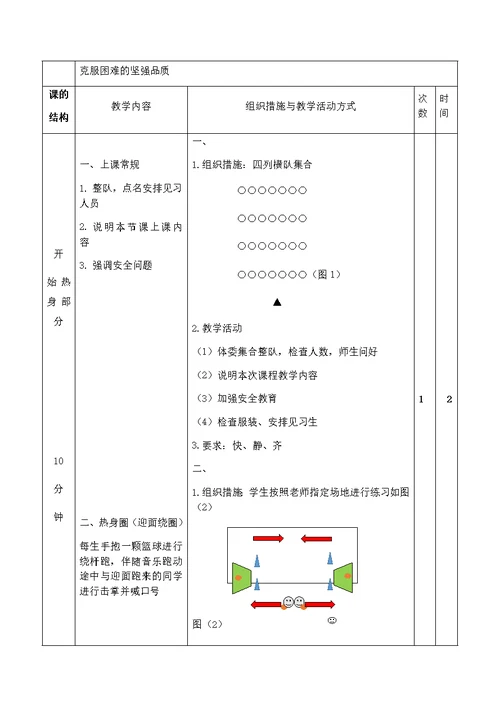 篮球《体前变向运球技术》教学设计