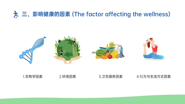蓝绿插画卡通风体育与健康知识说课PPT模板
