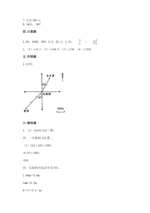 北师大版小学六年级下册数学期末检测试题及参考答案（典型题）.docx