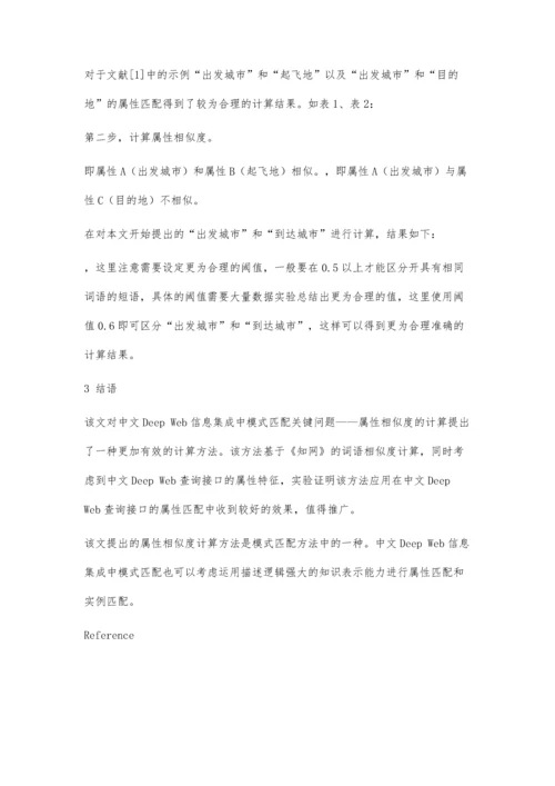 一种基于中文DeepWeb的属性相似度计算方法.docx