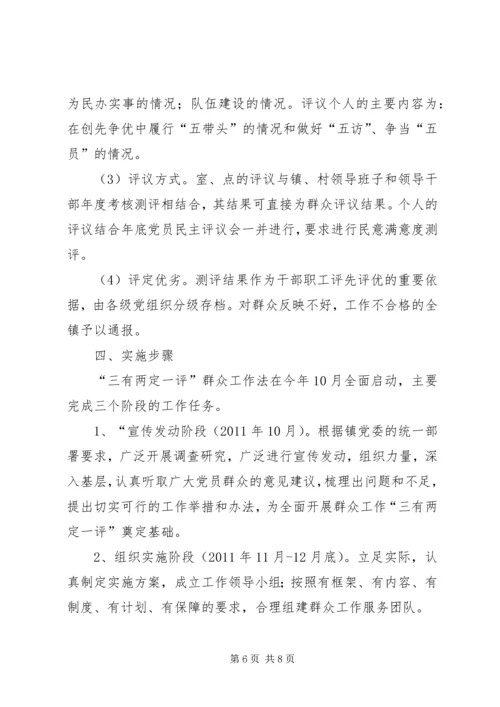 镇委群众评定工作方案.docx