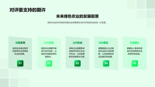 硕士答辩报告绿色农业研究