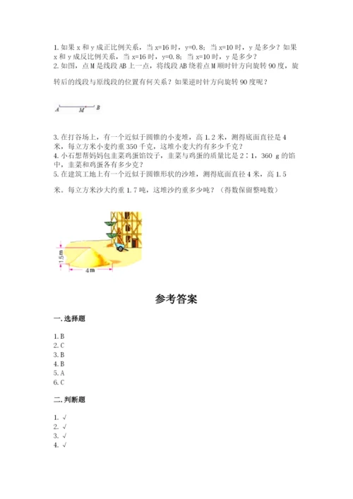 北师大版六年级下册数学期末测试卷精品【名校卷】.docx
