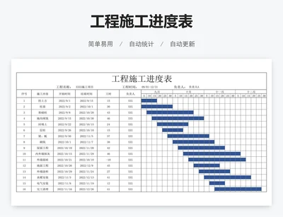 工程施工进度表