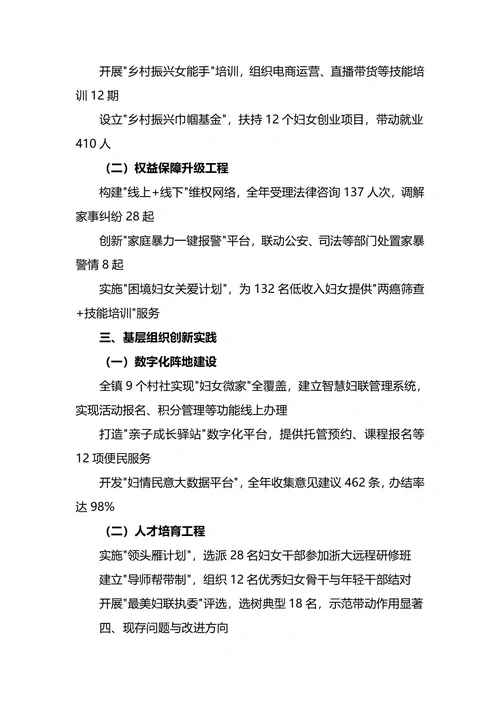妇联年终工作总结
