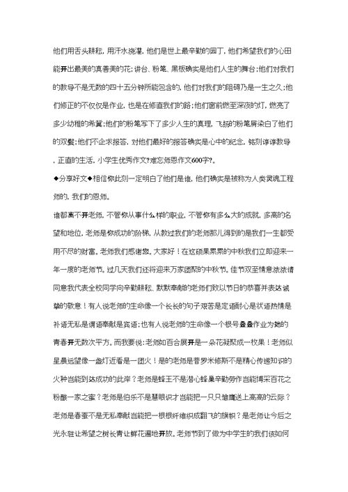 我的启蒙老师作文600字