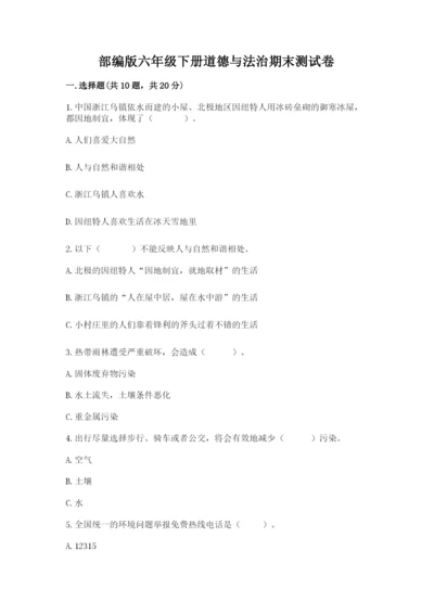 部编版六年级下册道德与法治期末测试卷附参考答案【综合卷】.docx