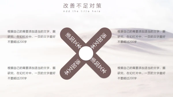 工作年度述职汇报大沙漠通用PPT模板