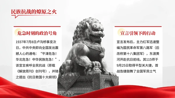 红色党政风民族记忆历史警钟红色文化宣传PPT