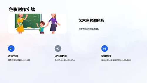 艺术色彩教学PPT模板