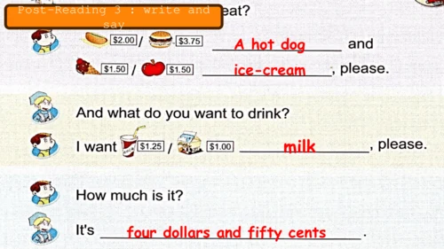 外研社六下 Module1 Unit2 What do you want to eat