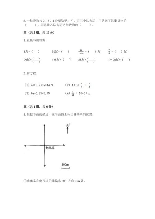 六年级毕业班数学期末考试试卷含答案（b卷）.docx