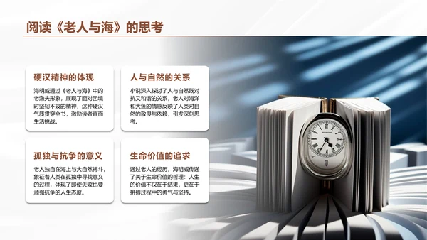 棕色商务风世界名著推荐与感悟PPT模板