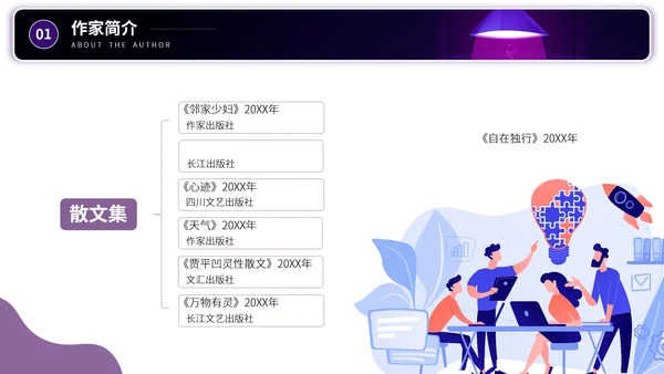 贾平凹知名作家个人生平PPT模板