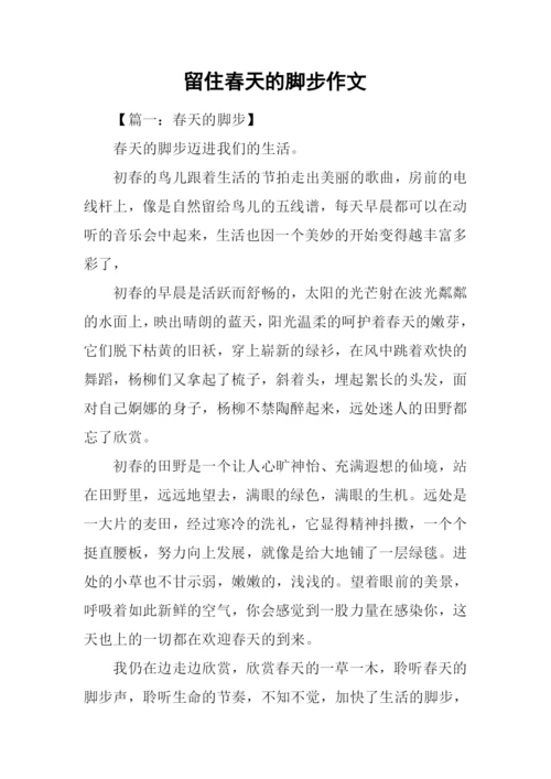 留住春天的脚步作文.docx