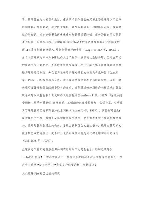 人类肥胖相关基因的研究.docx