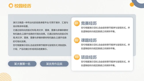简约风考研复试个人简历PPT模板