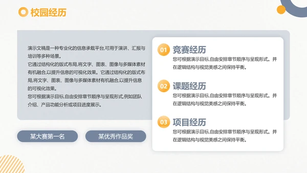简约风考研复试个人简历PPT模板