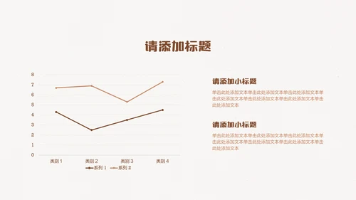 棕色线条手绘插画风小组成员介绍PPT模板