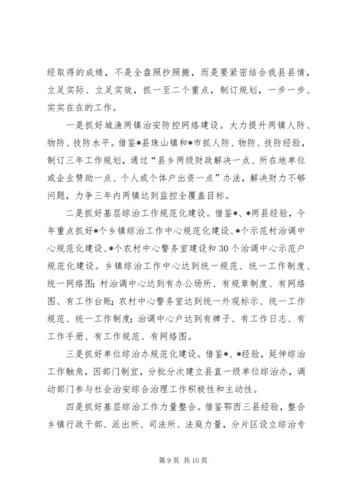 基层综治工作考察情况的报告 (2).docx
