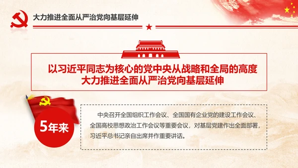 十九大砥砺奋进的五年基层党组织建设PPT