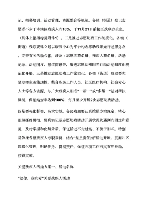 帮助残疾人活动专题方案.docx