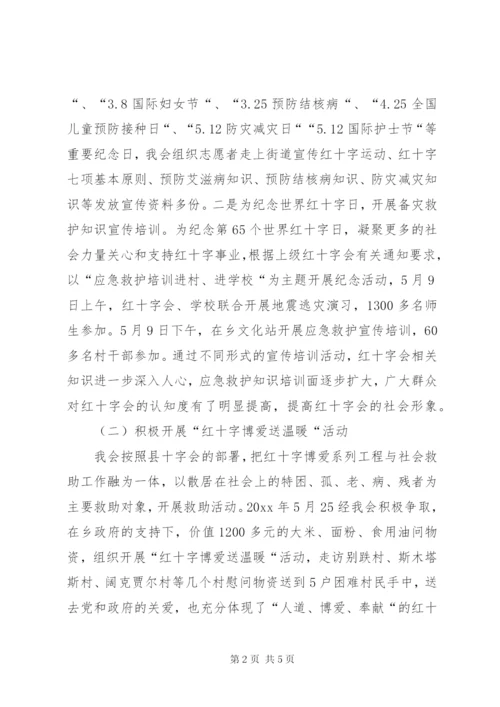 上半年乡镇红十字会工作总结.docx