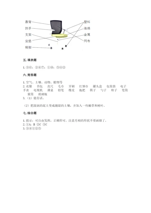 教科版小学二年级上册科学期末测试卷附答案（夺分金卷）.docx