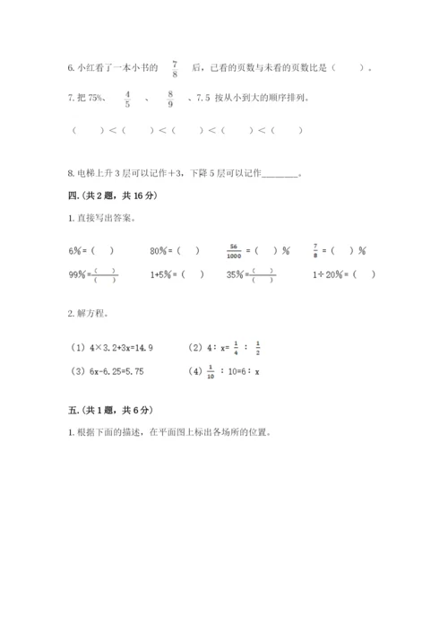 小学六年级数学期末自测题含完整答案（夺冠）.docx