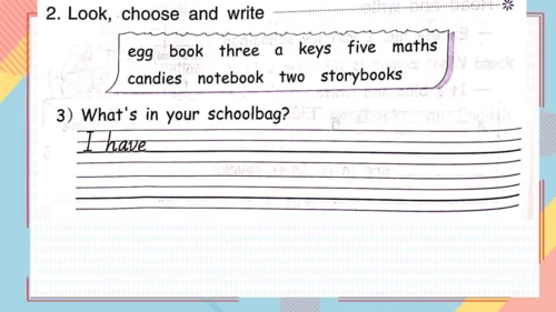Unit 2 My schoolbag Part B Read and write 课件 （共18张