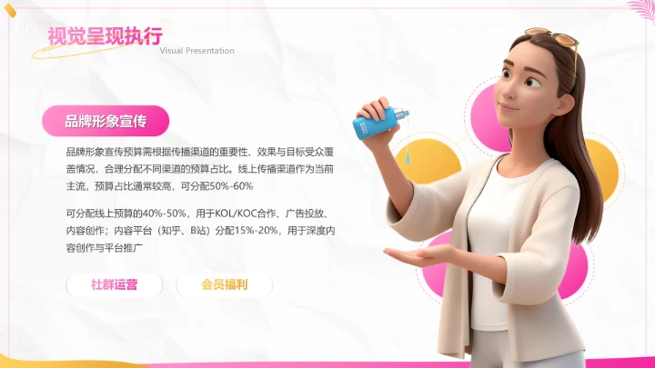 粉色创意风品牌形象宣传展示全案规划PPT模板