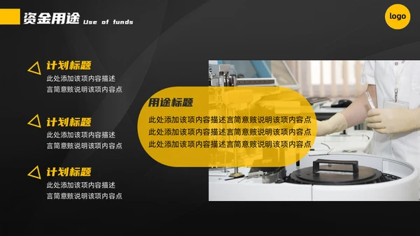 黄黑配色高端商业计划书通用PPT模板