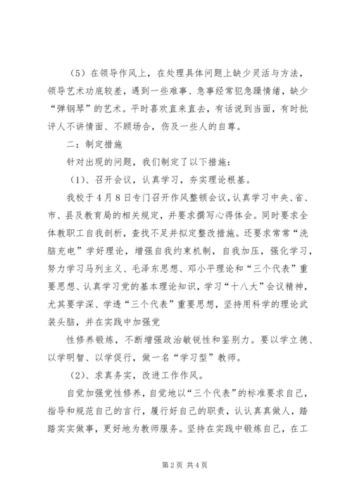 作风建设存在问题整改 (4).docx