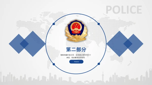 公安局警察交警队刑警工作总结计划PPT模板