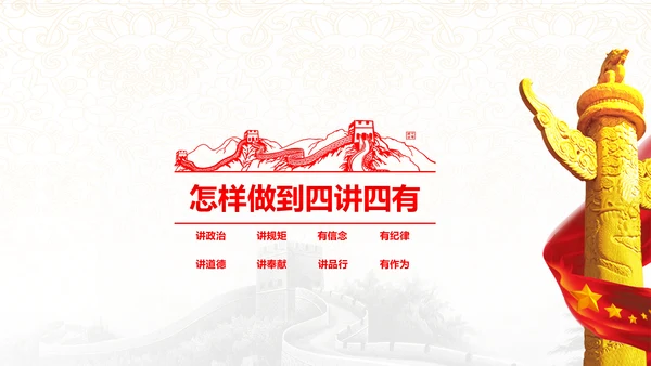 践行四讲四有，争做合格党员